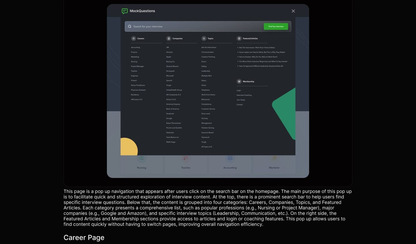 MockQuestions case study visual