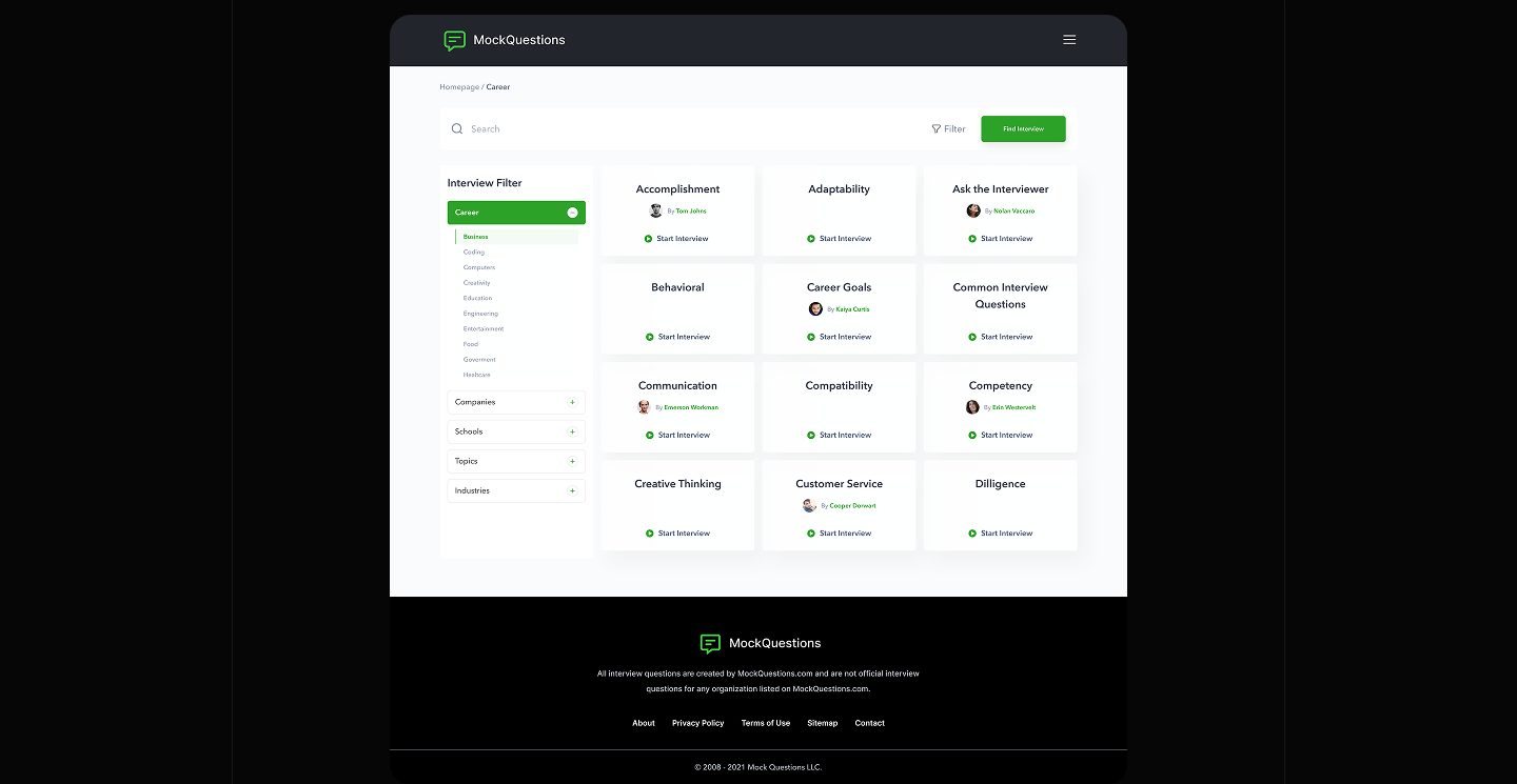 MockQuestions case study visual