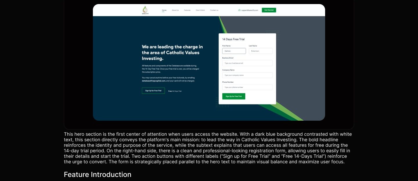 Sanctify case study visual